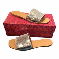 Tory Burch Brown and Silver Size 10.5 Shoes