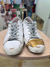 Golden Goose White and Gold Size 37 Shoes
