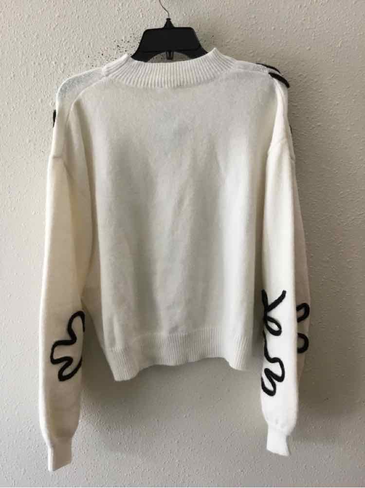 En Creme Cream and Black Size L Sweater