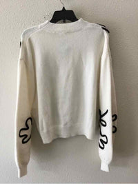 En Creme Cream and Black Size L Sweater