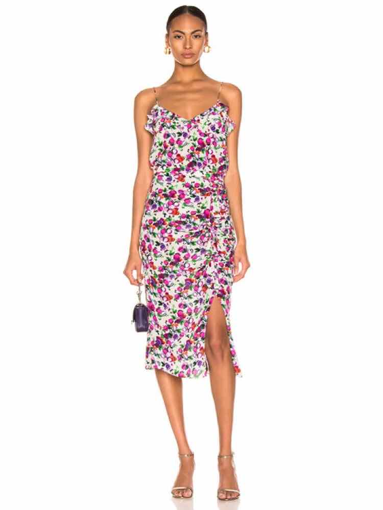 Saloni Purple Multi Size 6 2 PC Dress