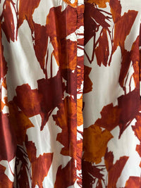 Sara Roka Ivory and Brown Size No Label Shirt