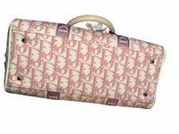 Dior Diorissimo Girly Boston Bag Pink and White Handbag