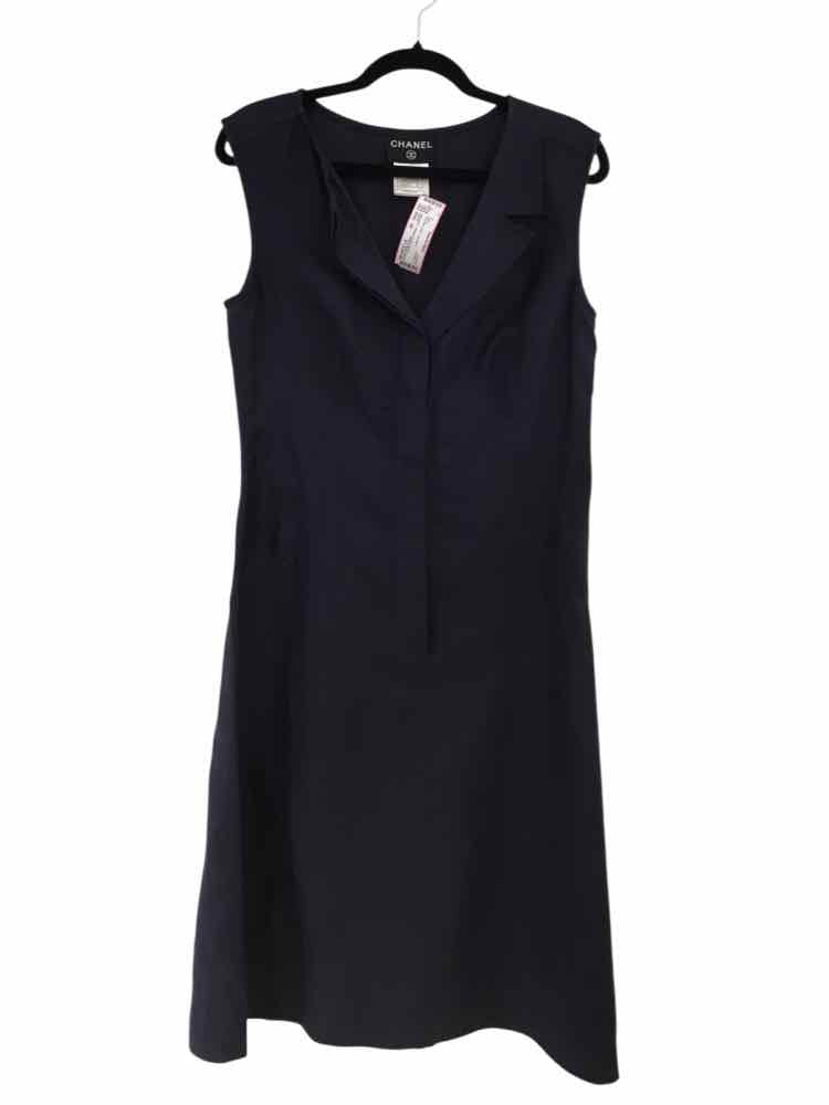 Chanel Navy Blue Size 40 Dress