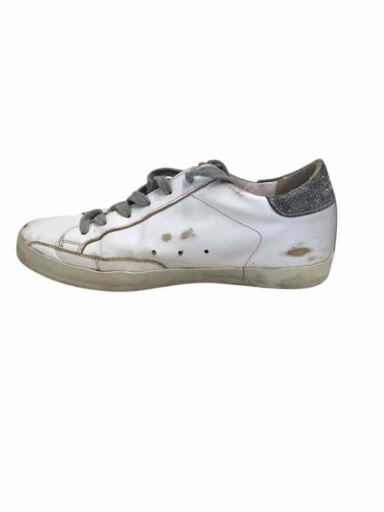 Golden Goose White and Gold Size 37 Shoes
