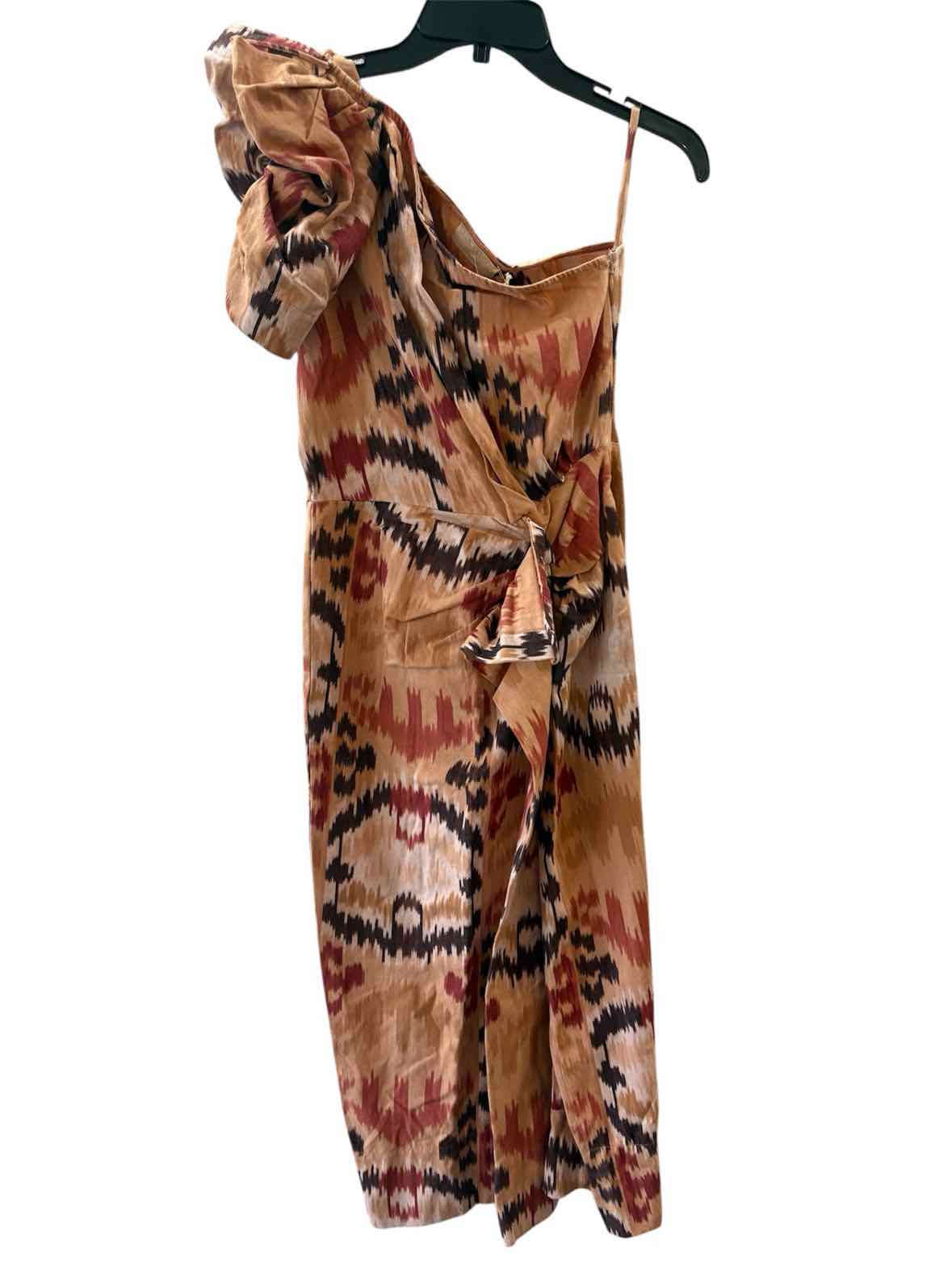 ULLA JOHNSON Brown and Tan Size S Dress
