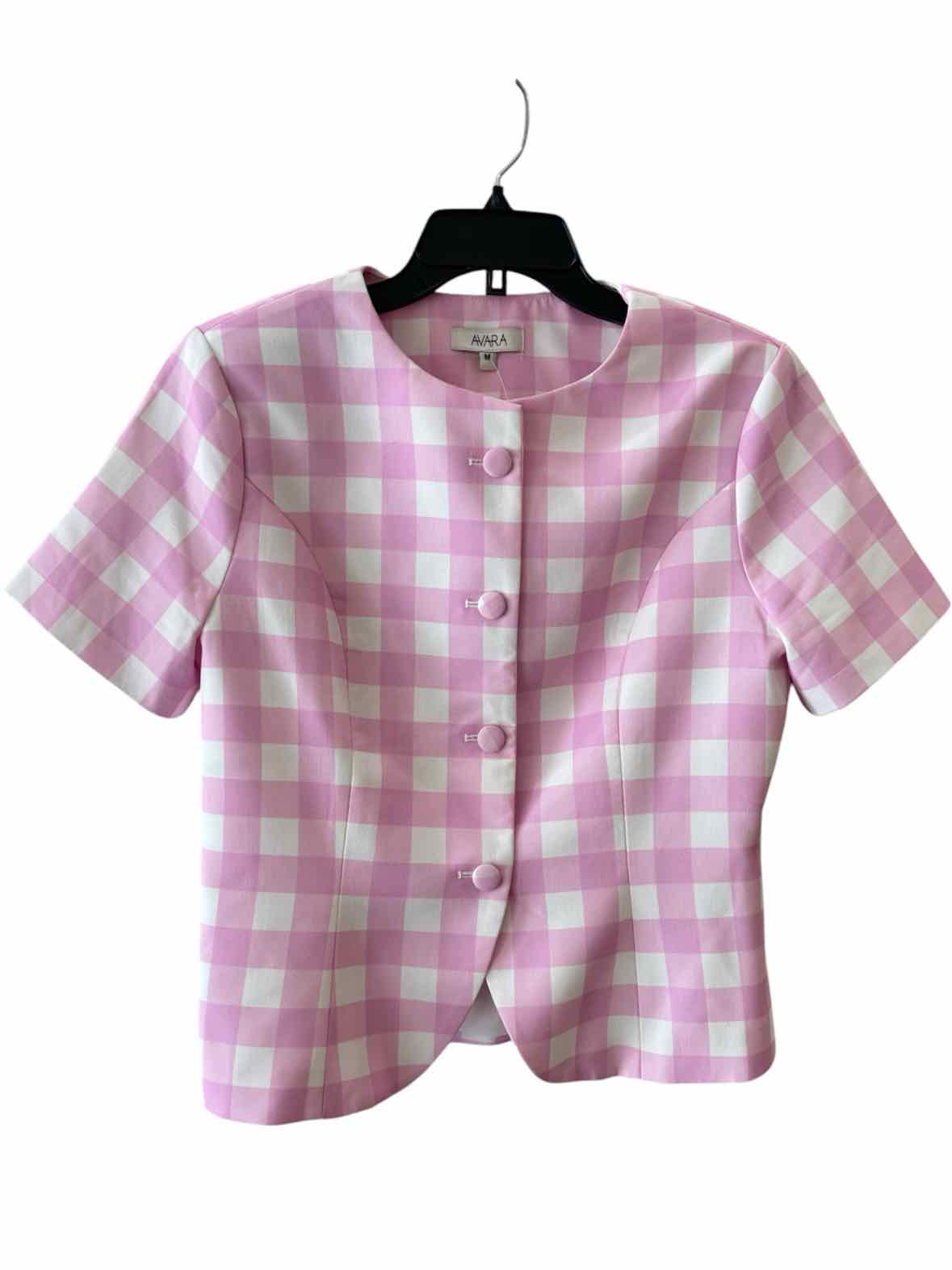 AVARA Pink and White Size M Blazer