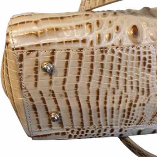 Brahmin Cream and Brown Handbag