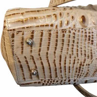 Brahmin Cream and Brown Handbag