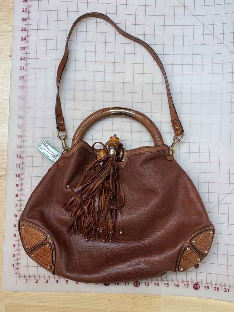 Gucci Large Babouska Brown Handbag