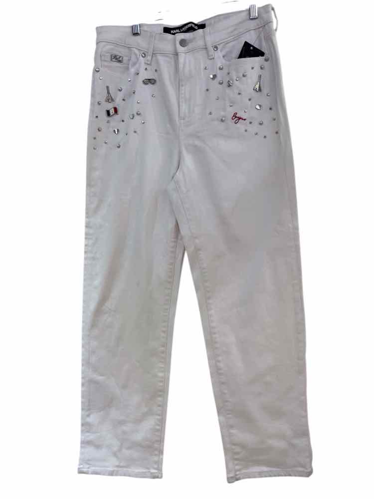 Karl Lagerfeld White Size 14 Pants