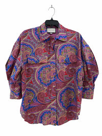 Alexis Purple & Beige Size M Shirt