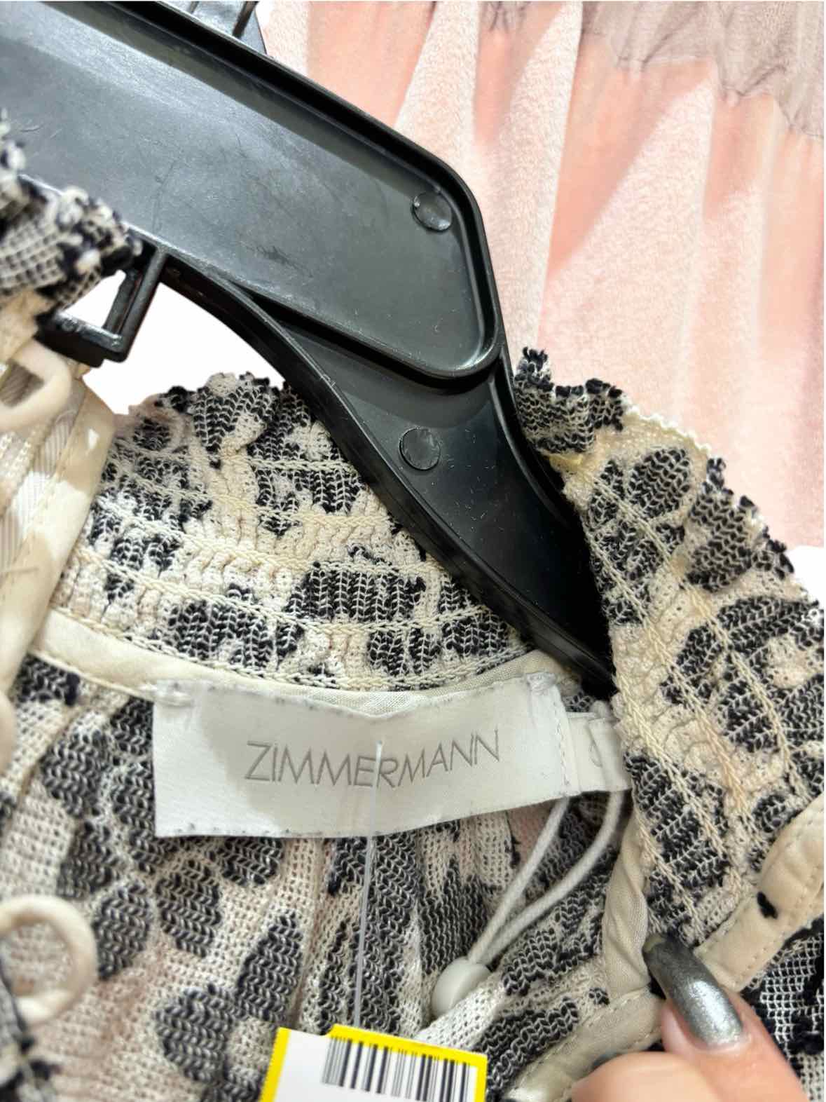 Zimmermann White and black Size 0 Dress
