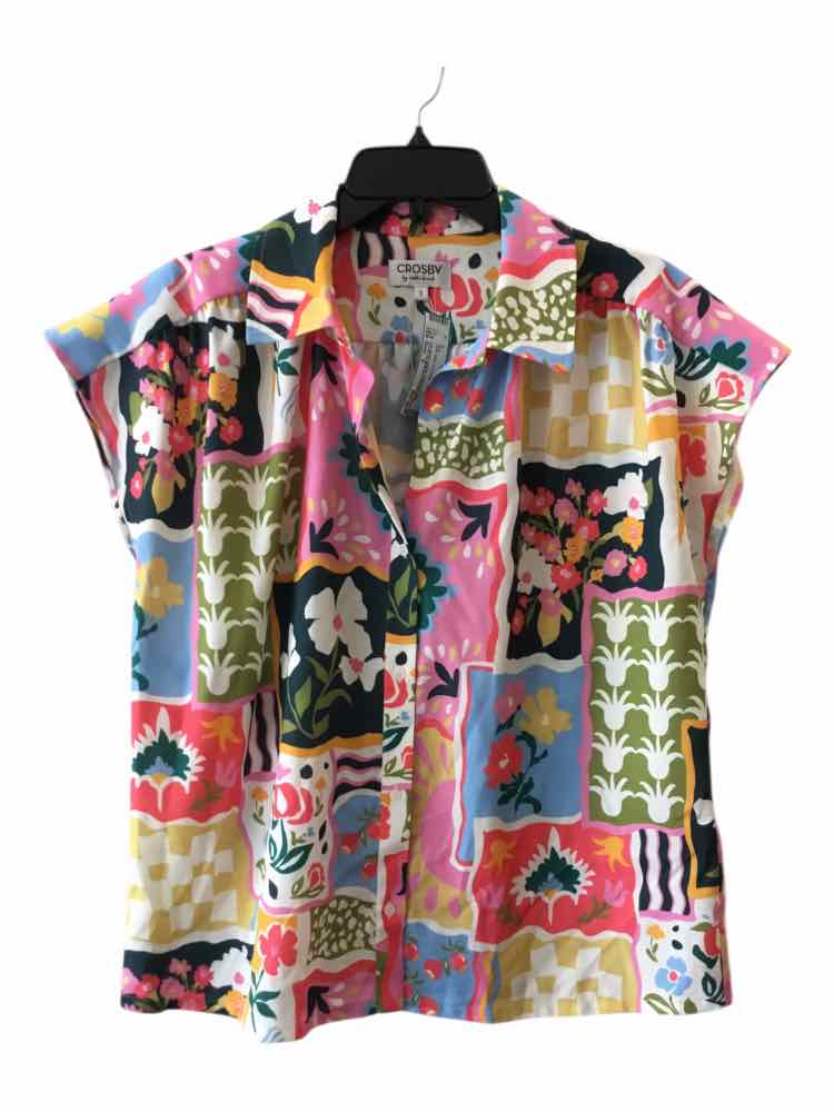 Crosby by Molli Burch White Multi Size S Shirt