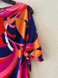 Trina Trina Turk Navy and Orange Size XS Dress
