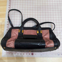 Chloe Alice Black and Rust Handbag