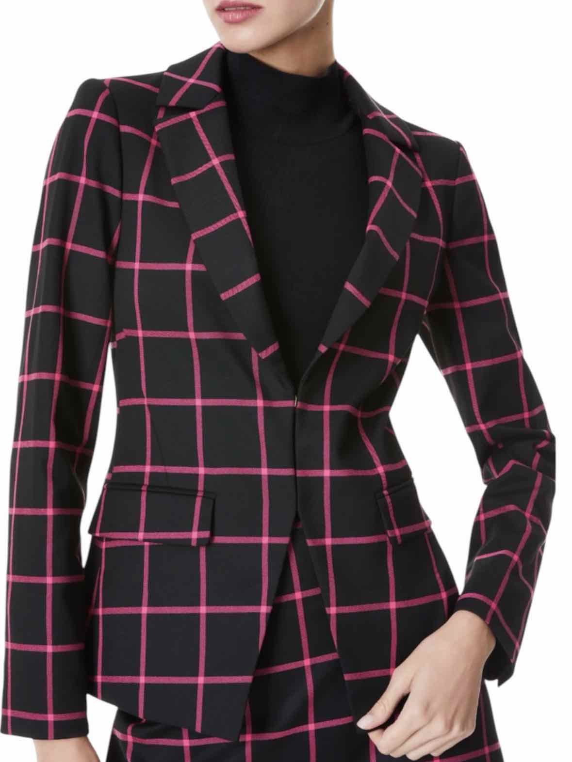 alice + olivia Black and Pink Size 14 Blazer