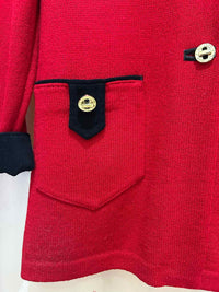 st john Red and Black Size 2 Blazer