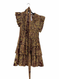 ULLA JOHNSON brown and yellow Size 8 Dress