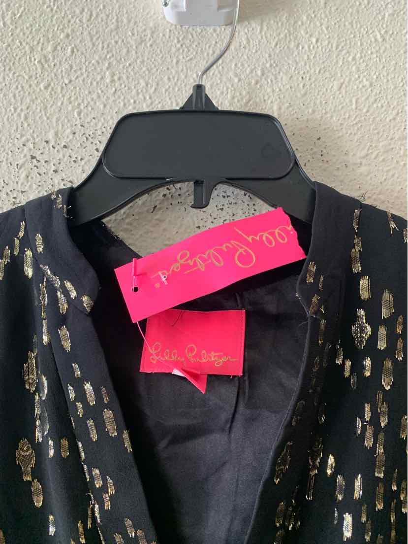 Lilly Pulitzer Black and Gold Size XS Dress