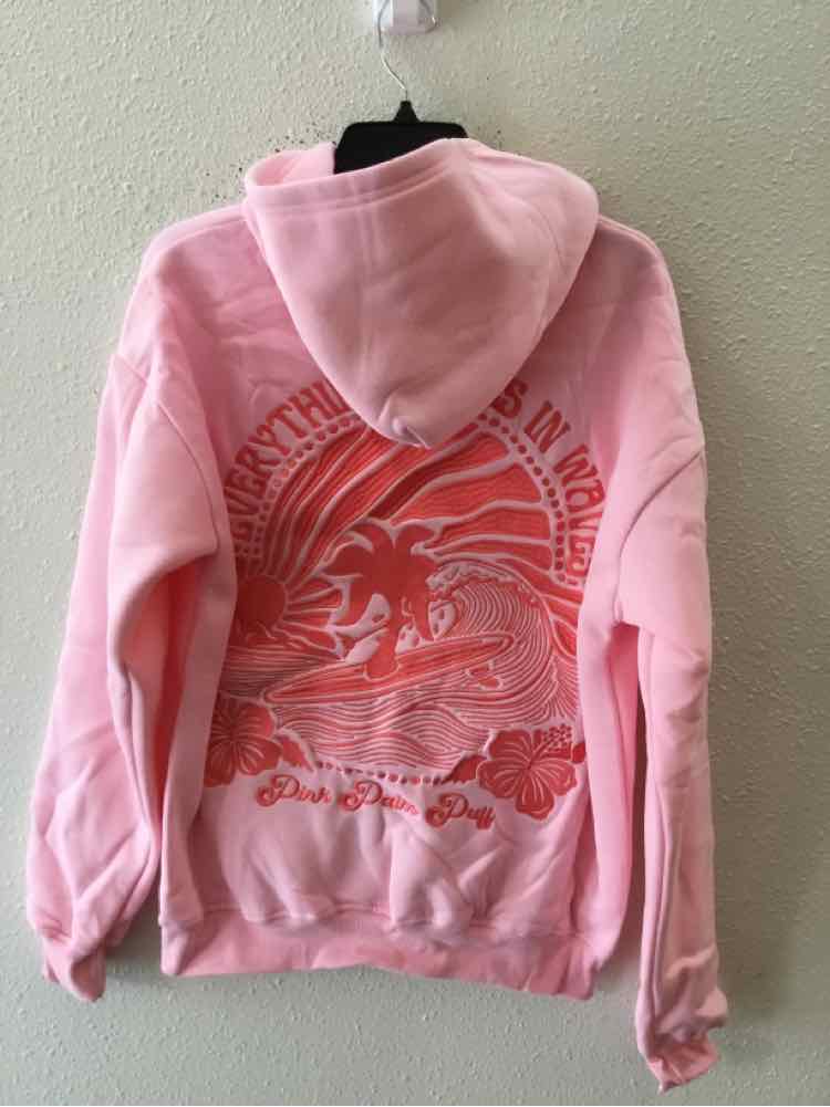 Pink Palm Puff Pink Size M Sweatshirt