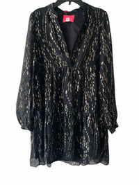 Lilly Pulitzer Black and Gold Size XS Dress