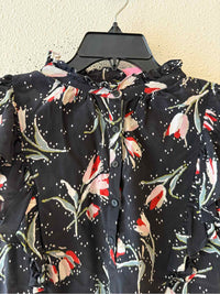 Rebecca Taylor Black Multi Size 8 Shirt
