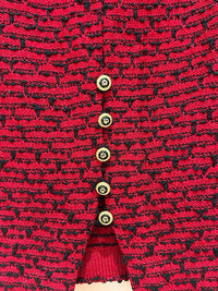 st john black and red Size 2 Skirt