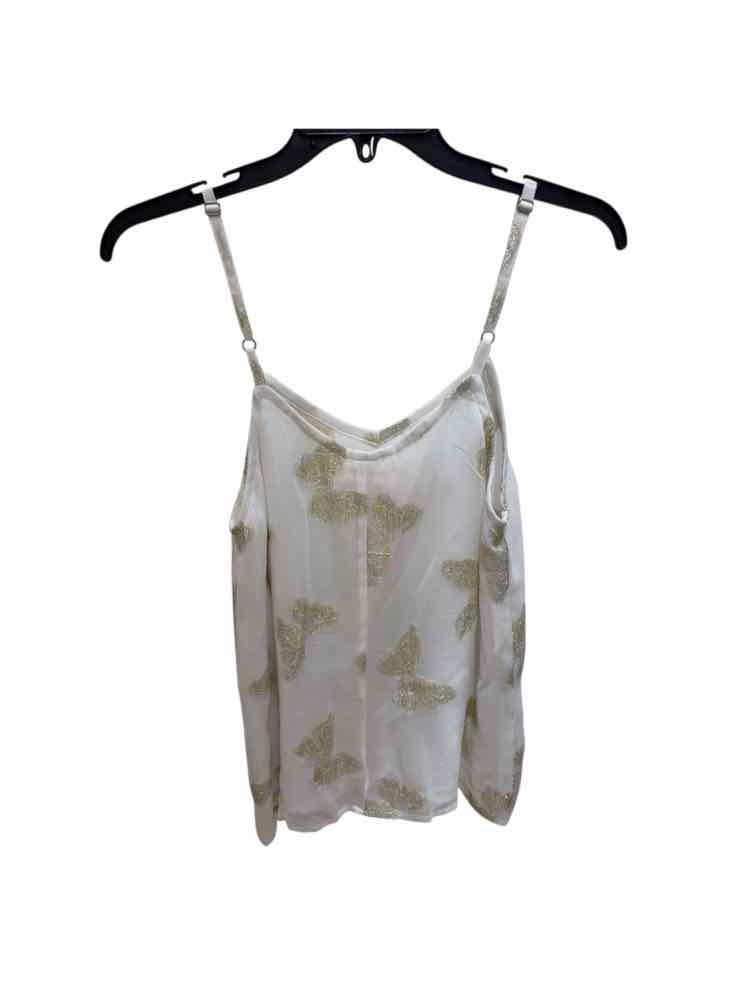 Muche et Muche White and Gold Size S/M Tank Top