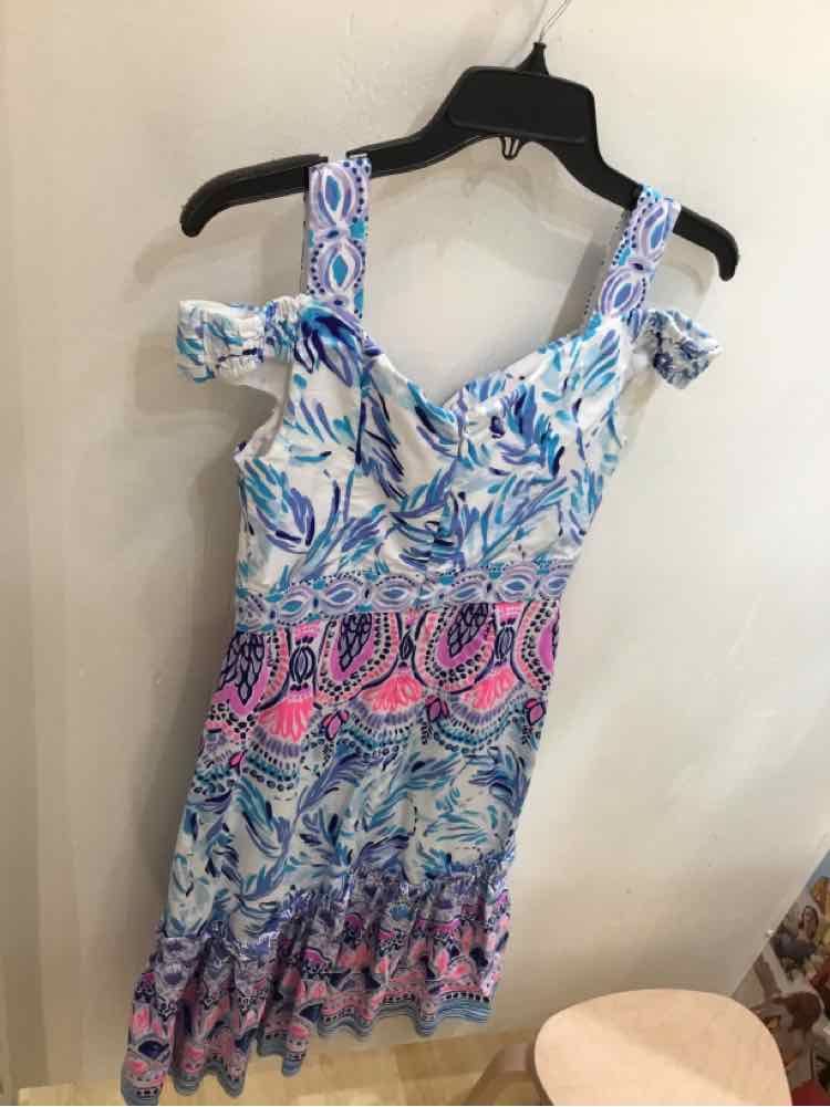 Lily Pulitzer blue and white multi Size 00 Dress Swap Boutique Lily Pulitzer blue and white multi Size 00 Dress Swap Boutique