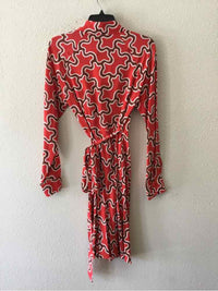 diane von furstenberg Red and Brown Size S Dress