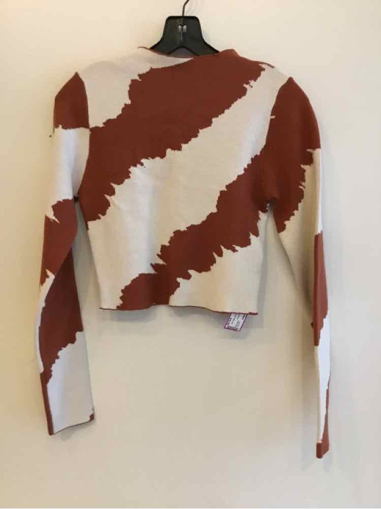 blanc clothing Off White and Brown Size S Shirt