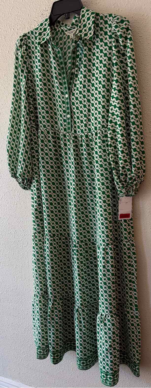 Max Studio Green and White Size S Dress