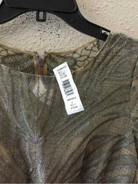 David Meister Cream and Silver Size 4 Dress