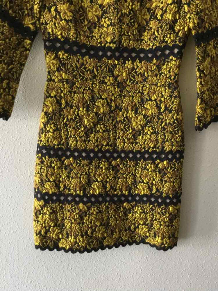 Sachin & Babi Black and yellow Size 0 Dress
