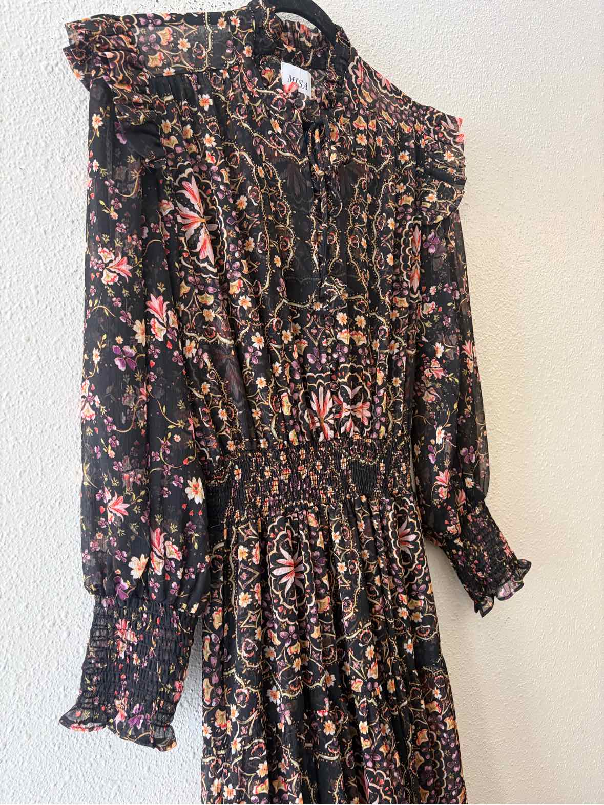Misa Black Multi Size M Dress
