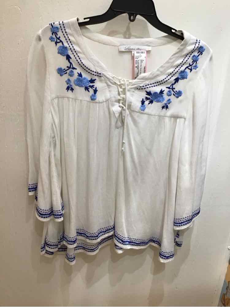 Lovers + freinds White & Blue Size M Shirt