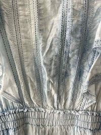 Love Shack Fancy Blue and White Size S Dress