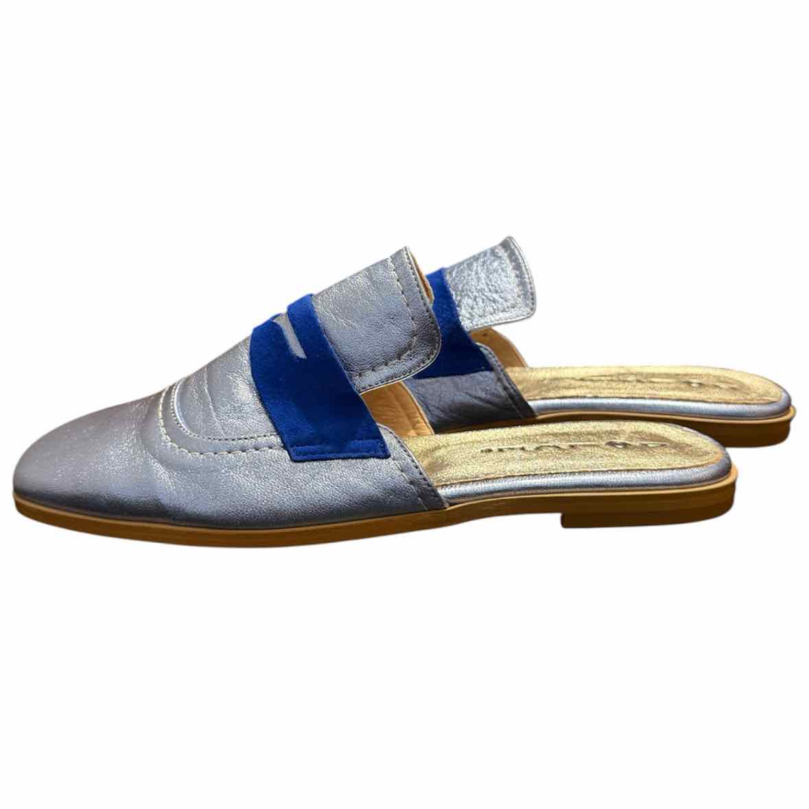 Dolce Metallic Blue Size 37 Shoes