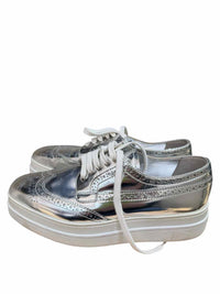 Prada Silver Metallic Size 38 Shoes