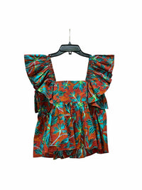 ULLA JOHNSON burnt orange multi Size 0 Blouse