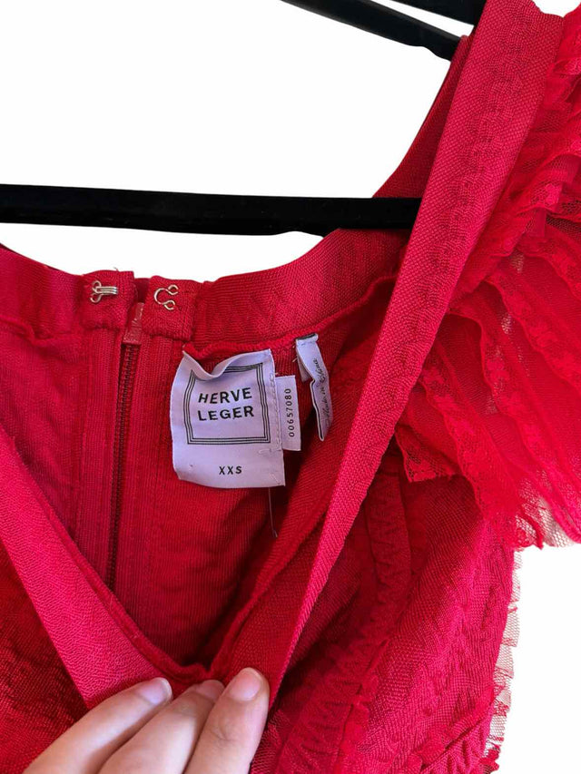 Herve Leger Red Size XXS Dress