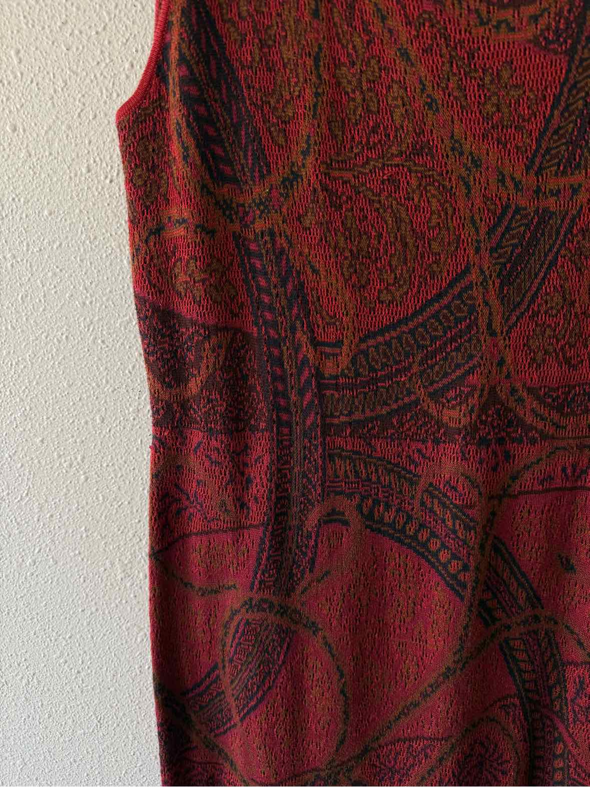 Peruvian Connection Red and Black Size L Dress