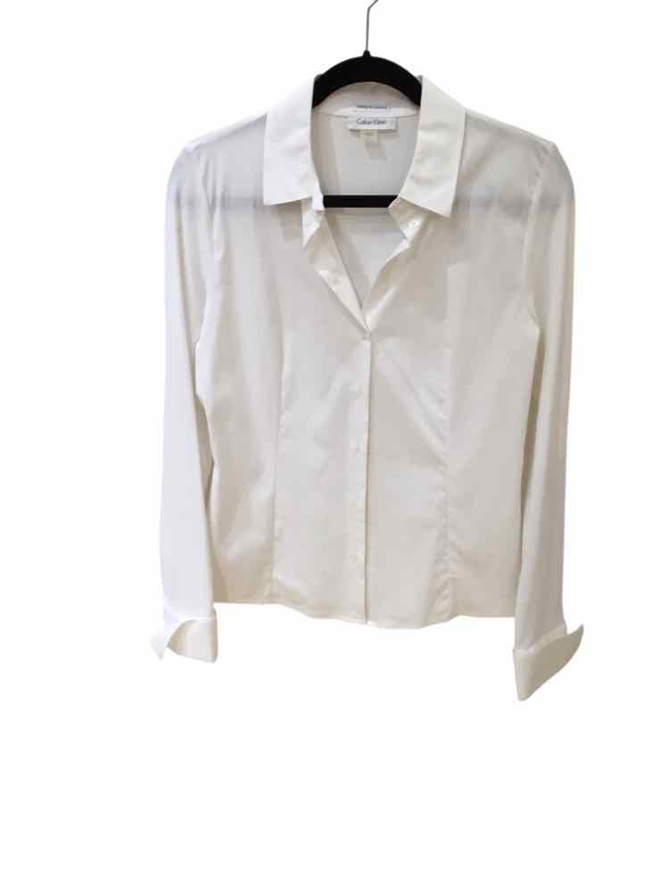 Calvin Klein White Size 6 Blouse
