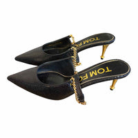 Tom Ford Black and Gold Size 35 Shoes