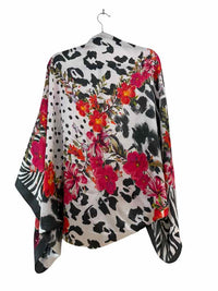 Ted Baker White and Pink Size One Size Shawl