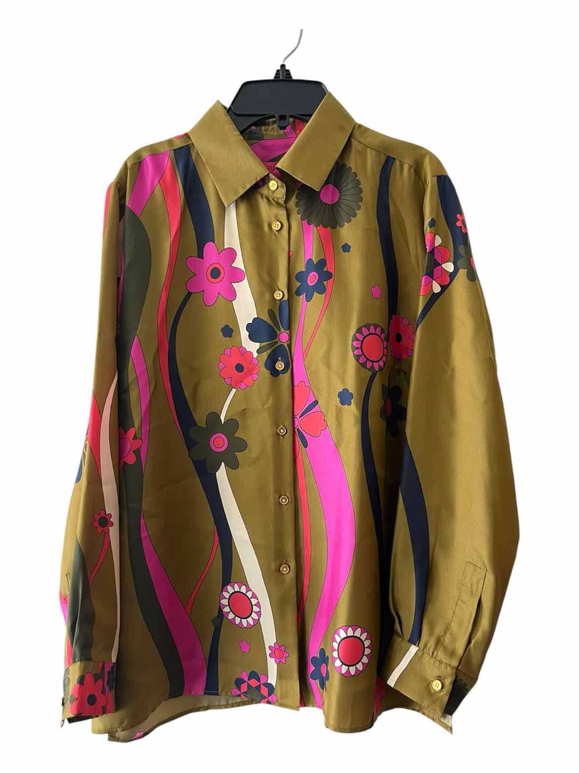 Vilagallo Olive Multi Size 42 Shirt