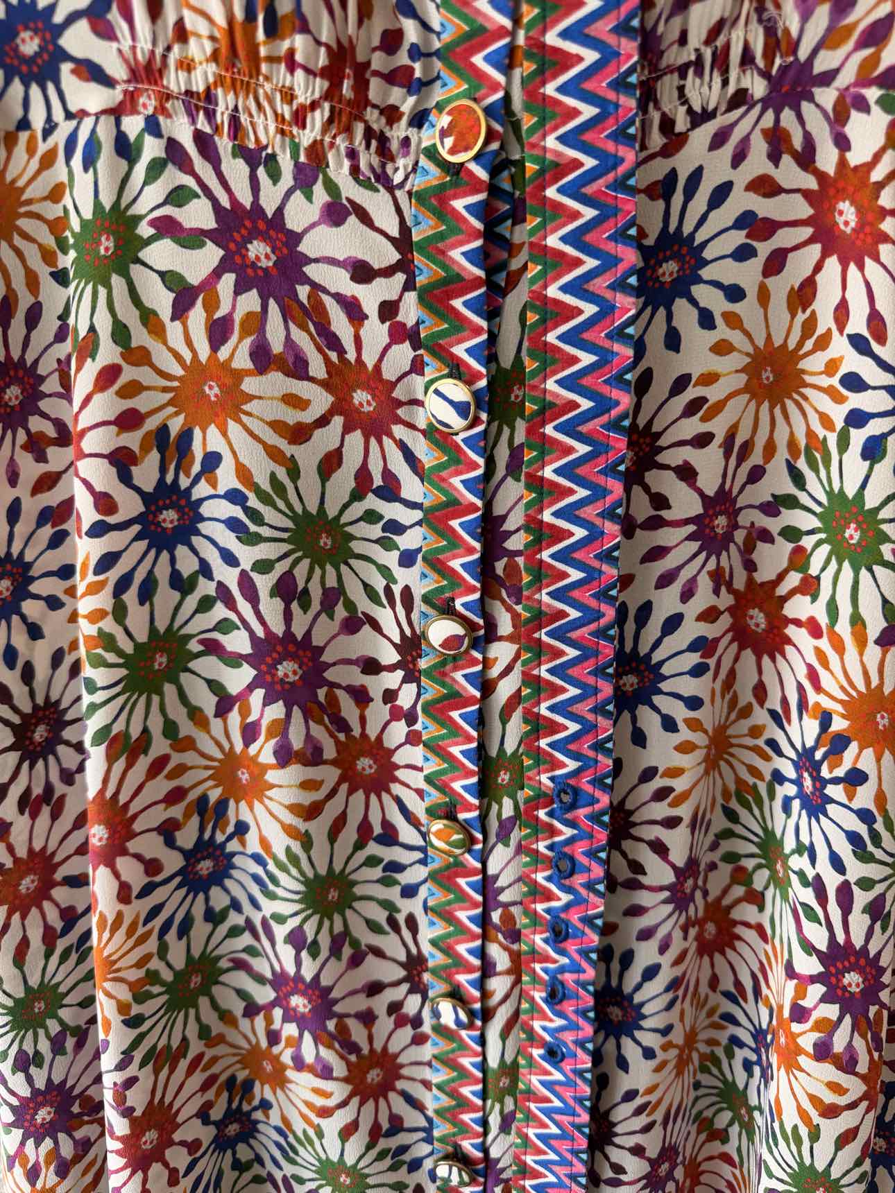 Saloni White Multi Size 2 Dress