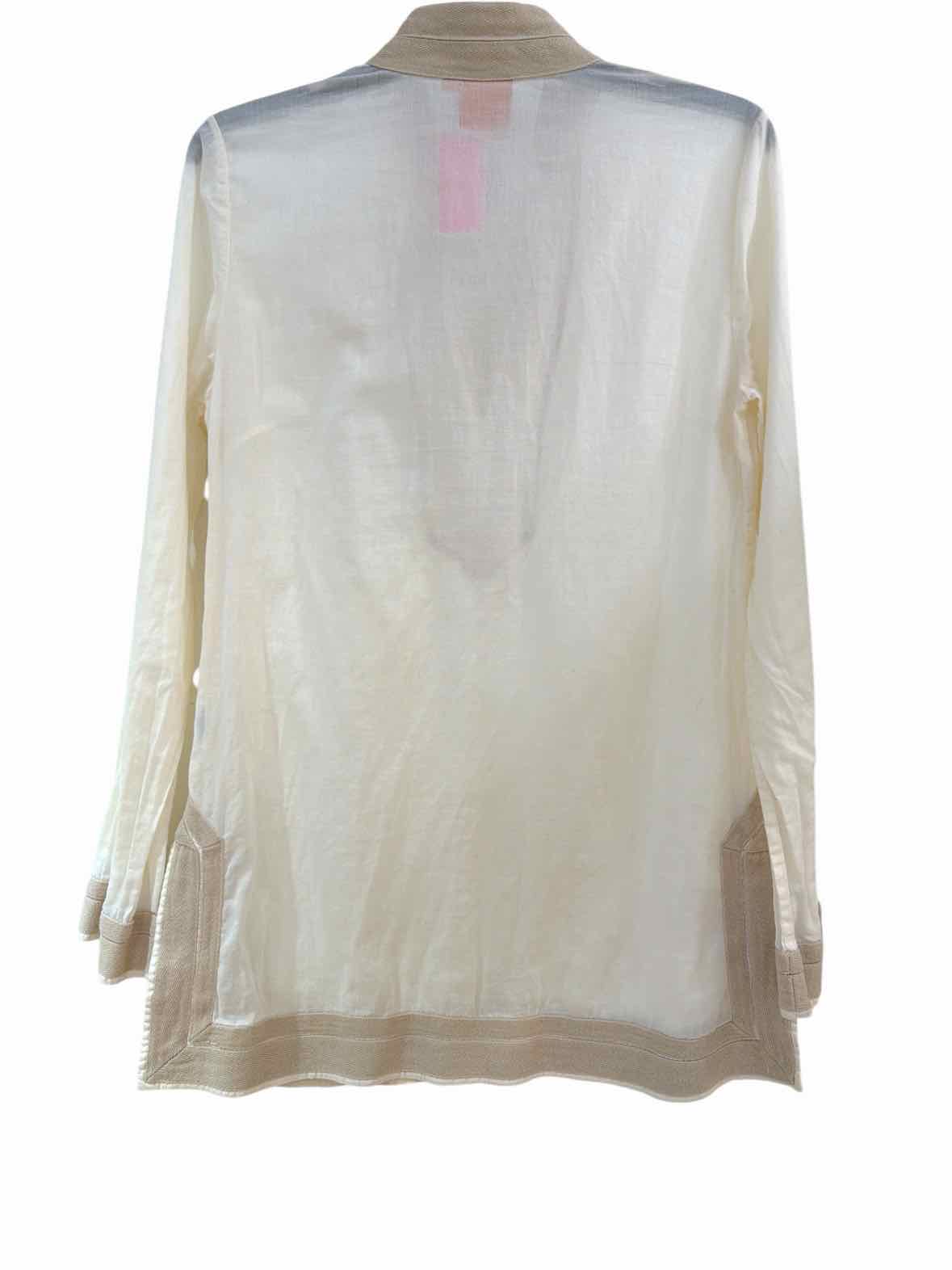 Tory Burch Beige and Cream Size 8 Shirt