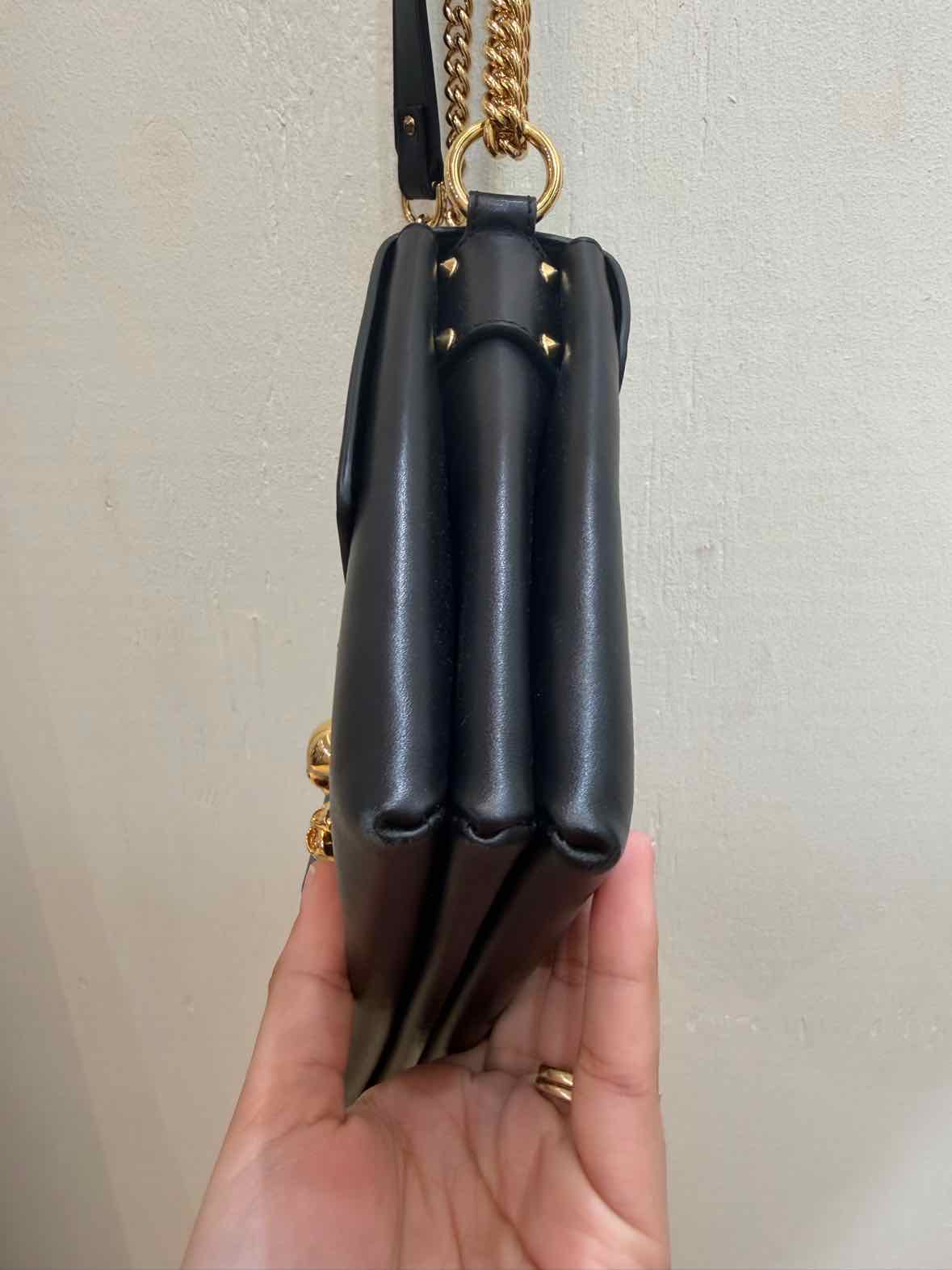 Alexander McQueen Black and Gold Handbag